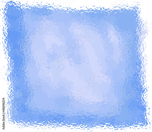 Sea blue glass window frame surface with an light square space at the middle of image. Useful for printing magazine cover, advertise presentation, business cards and etc