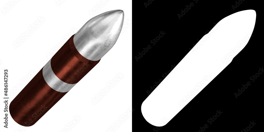 3D rendering illustration of a stylized poseidon c3 missile 3D rendering illustration of a stylized poseidon c3 missile