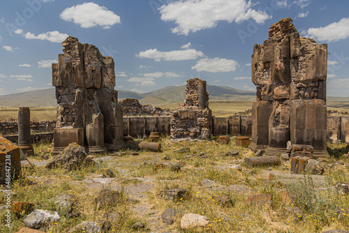 King Gagik's church of St Gregory ruins in the ancient city Ani, Turkey photo