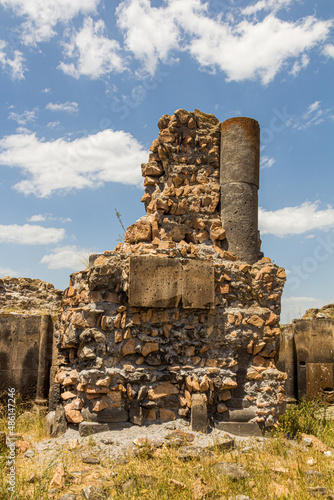 King Gagik's church of St Gregory ruins in the ancient city Ani, Turkey photo