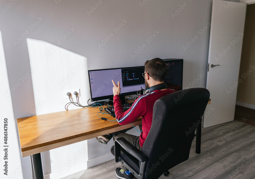 businessman working on computer businessman working on computer