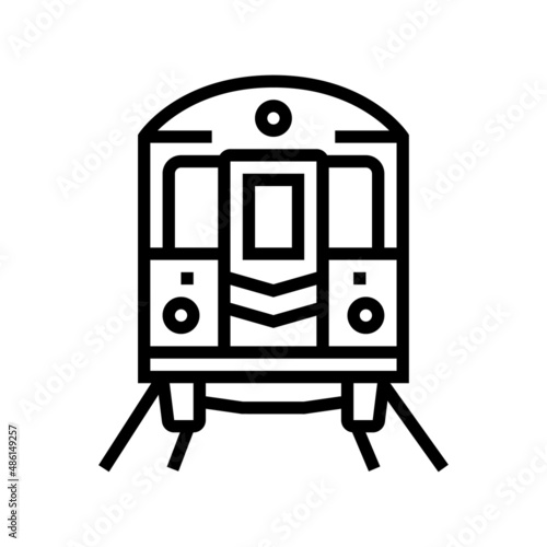 subway new york line icon vector. subway new york sign. isolated contour symbol black illustration
