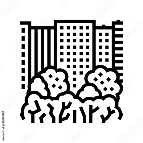 central park line icon vector. central park sign. isolated contour symbol black illustration