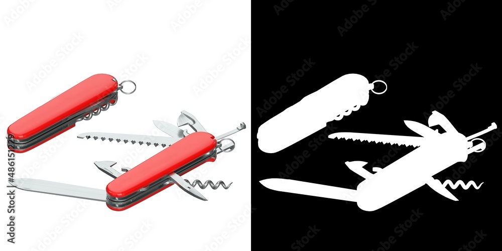 3D rendering illustration of swiss army knives
3D rendering illustration of swiss army knives