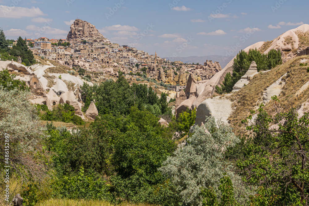 View od Uchisar village in Cappadocia, Turkey