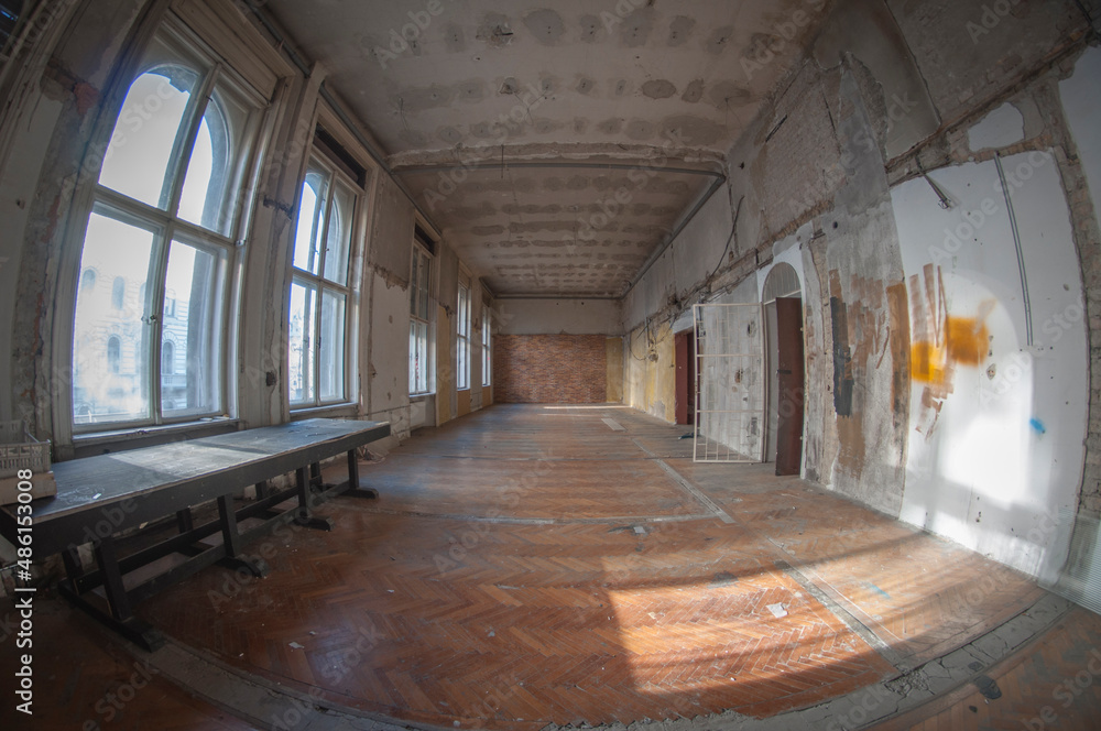 Naklejka premium Abandoned Palace in Budapest Hungary