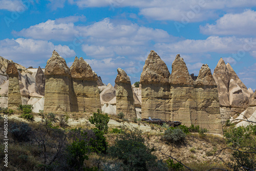 Fairy Chimneys rock formations in the Love Valley in Cappadocia, Turkey