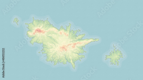 Vulkaninsel-Karte im Normalstiel geeignet für Hintergründe, Spiele , Apps als grafisches Element