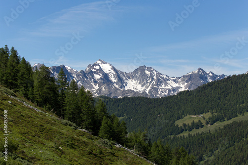 Mountain landscape in valle d'Aosta during summer © mauriziobiso