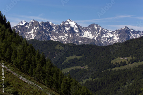 Mountain landscape in valle d'Aosta during summer © mauriziobiso