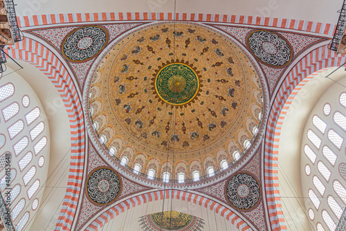 Wallpaper Mural Interior of Suleymaniye Mosque in Istanbul, Turkey Torontodigital.ca