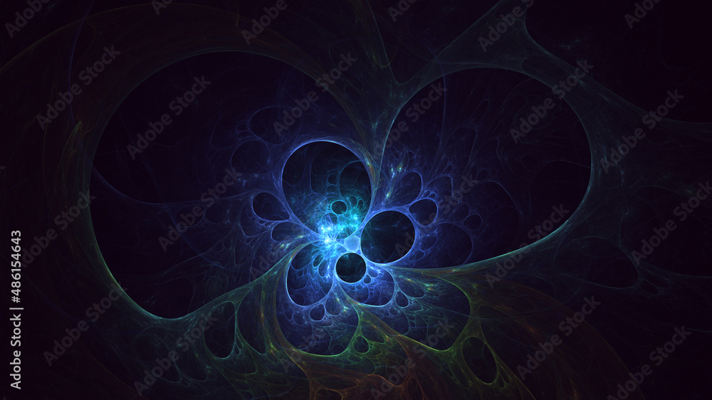 3D rendering abstract fractal light background 3D rendering abstract fractal light background