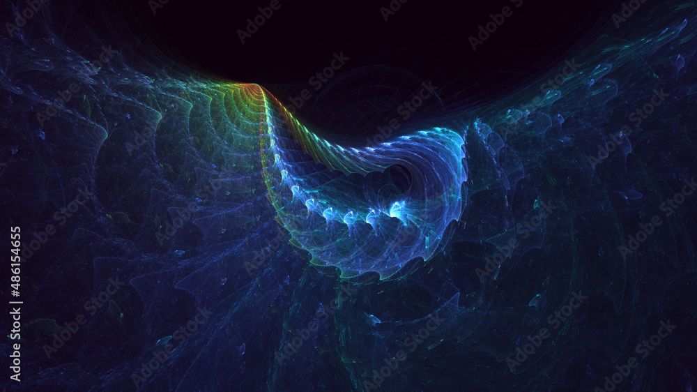 Fototapeta premium 3D rendering abstract fractal light background