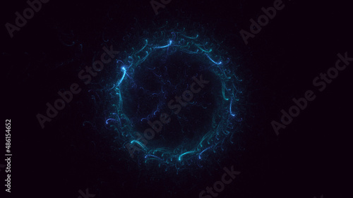 3D rendering abstract circle light background 