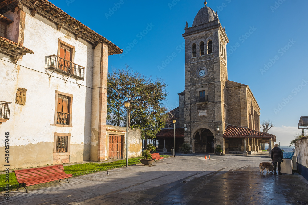 Church of Santa Maria in the city of Luanco, in Asturias 