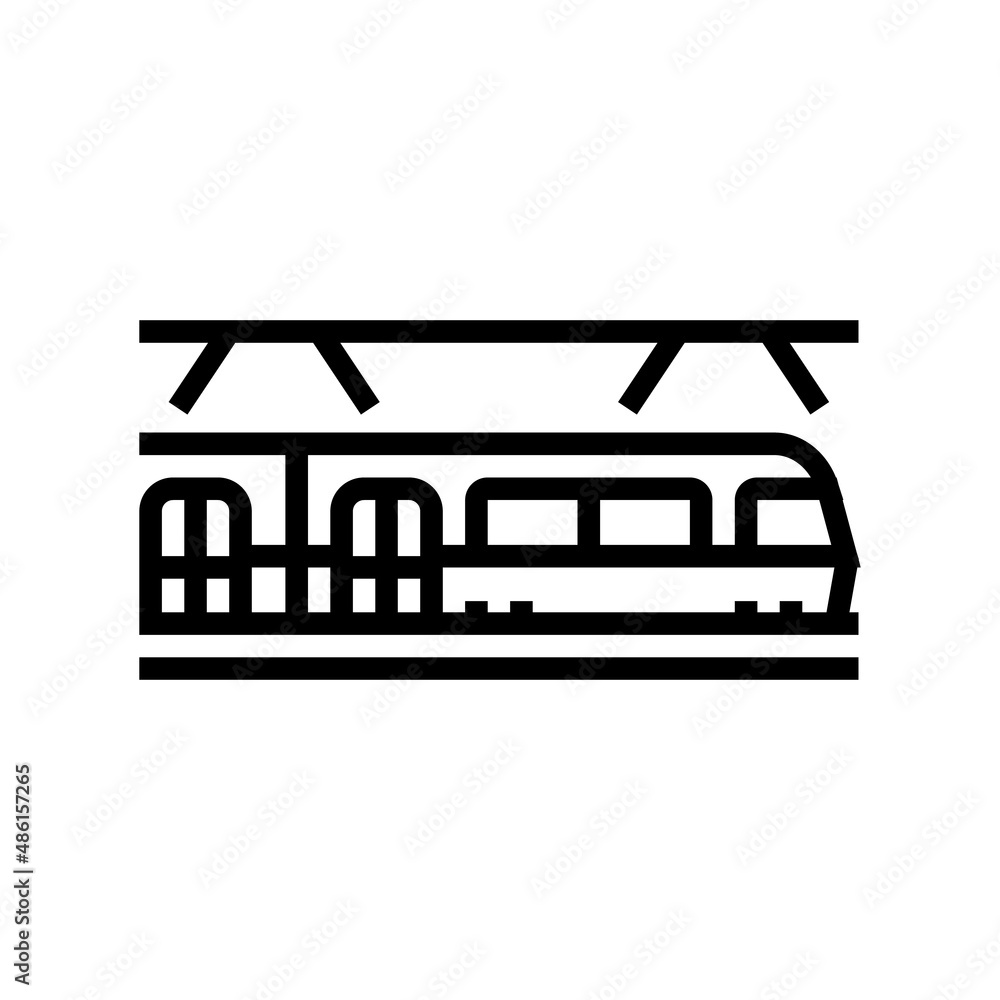 subway metro transport line icon vector. subway metro transport sign. isolated contour symbol black illustration subway metro transport line icon vector. subway metro transport sign. isolated contour symbol black illustration