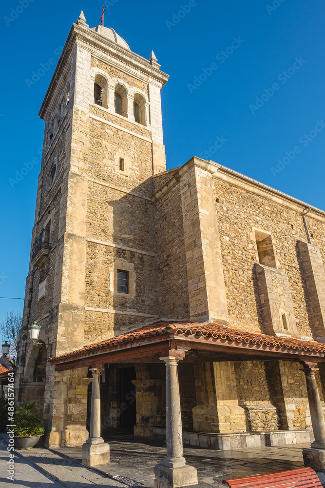 Church of Santa Maria in the city of Luanco, in Asturias 