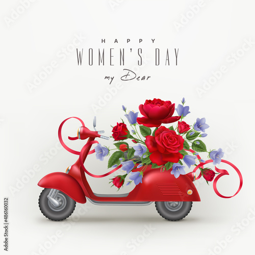 8 March Women's day greeting card