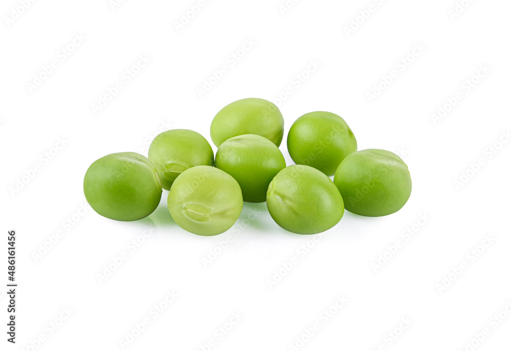 Fresh green peas isolated on a white background Fresh green peas isolated on a white background