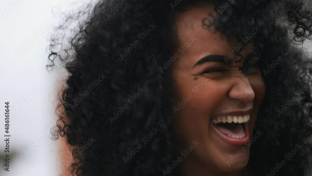 A Happy black woman laughing and smiling a happy African person real life laugh and smile A Happy black woman laughing and smiling a happy African person real life laugh and smile