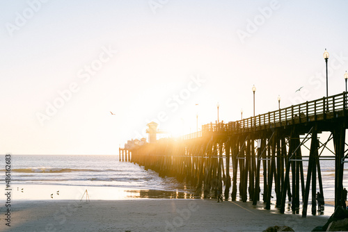 Beautiful sunset at the Oceanside pier