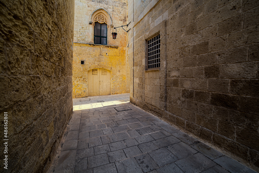 One of the medieval streets of Mdina in Malta