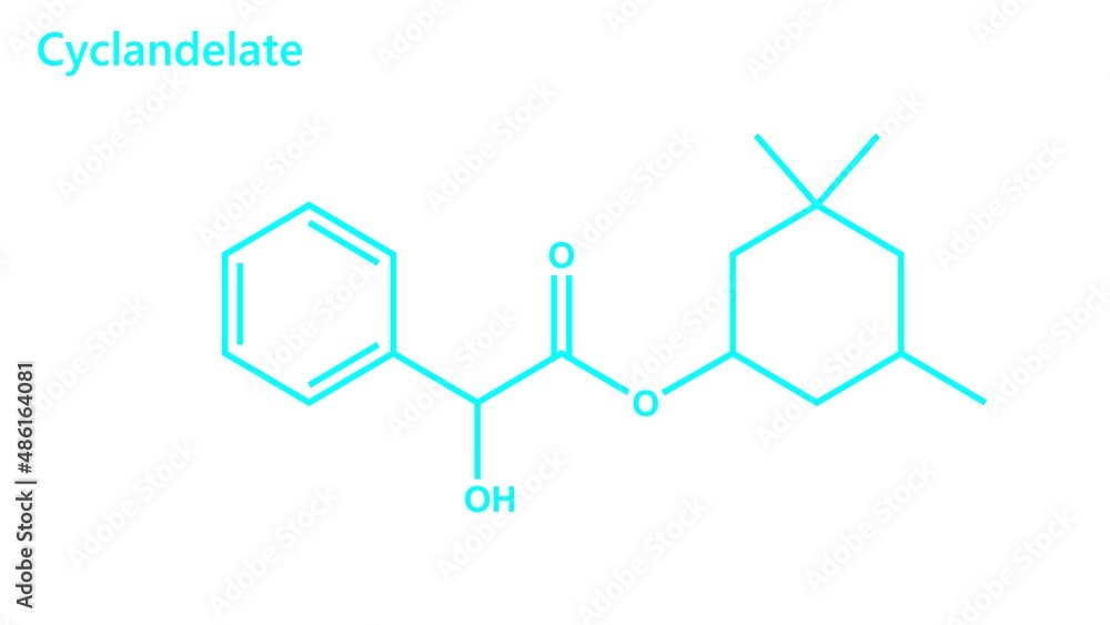 Cyclandelate is a vasodilator used in the treatment of claudication, arteriosclerosis and Raynaud's disease. It is also used to treat nighttime leg cramps, and migrane Cyclandelate is a vasodilator used in the treatment of claudication, arteriosclerosis and Raynaud's disease. It is also used to treat nighttime leg cramps, and migrane