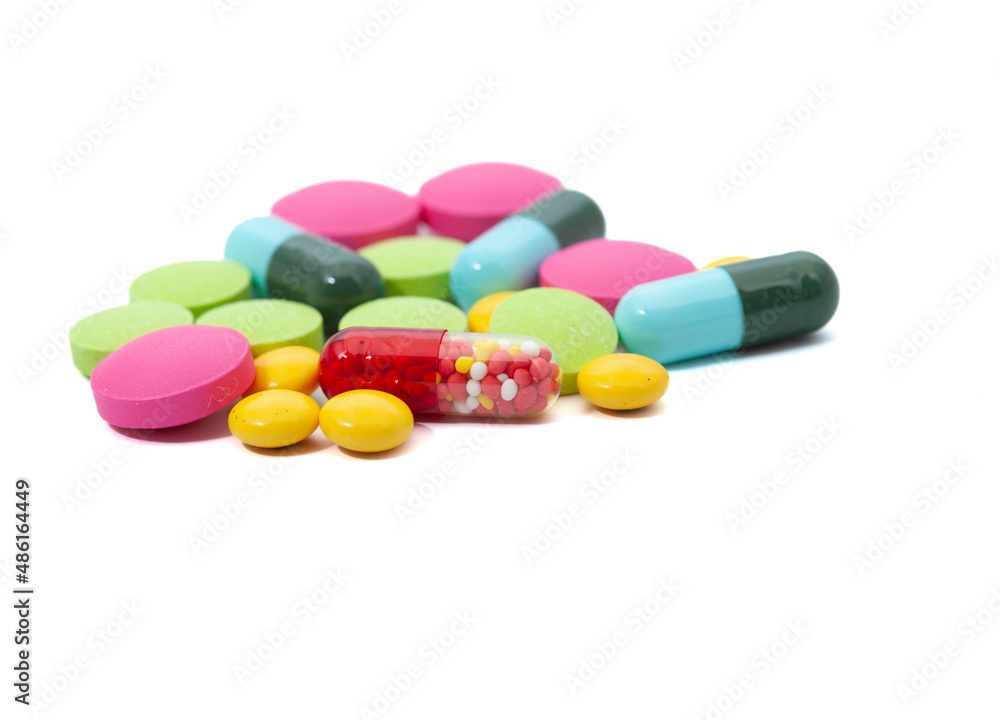 pills isolated on white pills isolated on white
