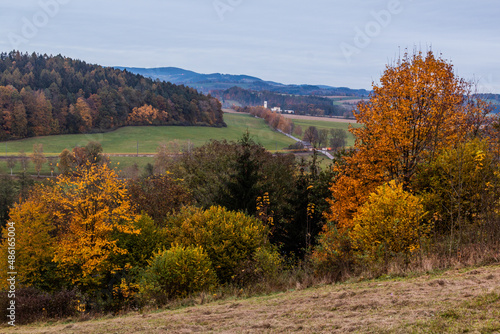 Autumn view of a landscape near Letohrad, Czech Republic