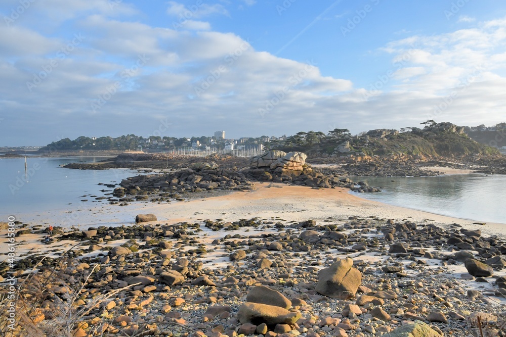 View on the Milliau island in Brittany France