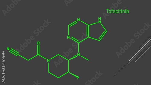 Tofacitinib is a medication used to treat rheumatoid arthritis, psoriatic arthritis, and ulcerative colitis
