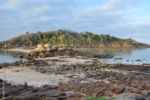 View on the Milliau island in Brittany France