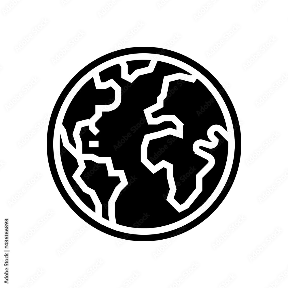 world planet glyph icon vector. world planet sign. isolated contour symbol black illustration world planet glyph icon vector. world planet sign. isolated contour symbol black illustration