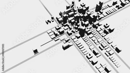 City planning, civilization, development, design concept image. 3d rendering,3D illustration.