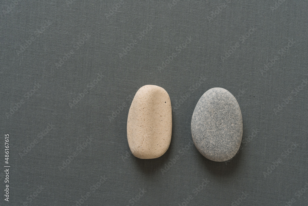 two stones on cloth two stones on cloth