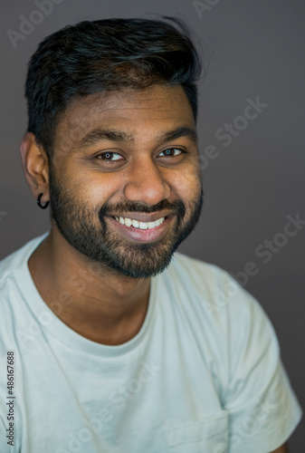 Portrait of Man Taking Professional Headshots