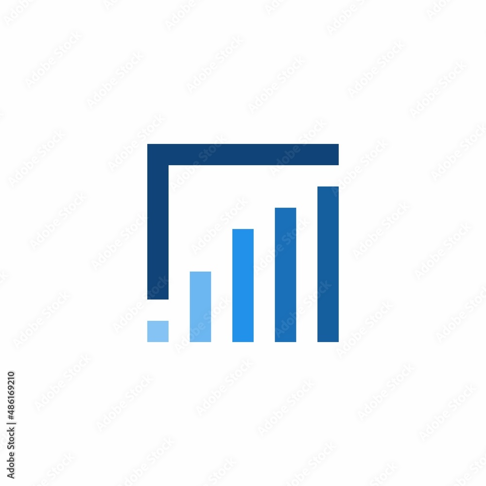 Statistics Business Chart Bar logo design Statistics Business Chart Bar logo design