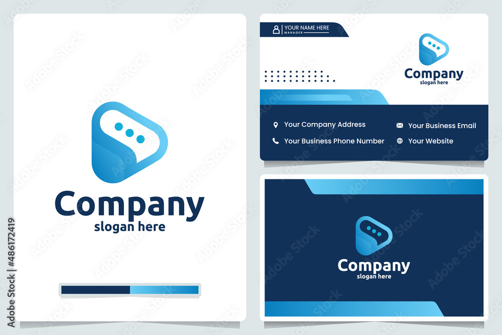 play ,chatting, logo design template