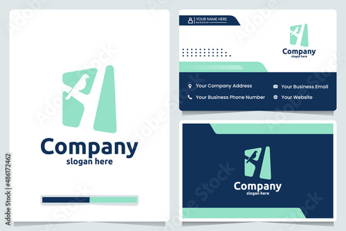 natural forest,animal ,bird, logo design template
