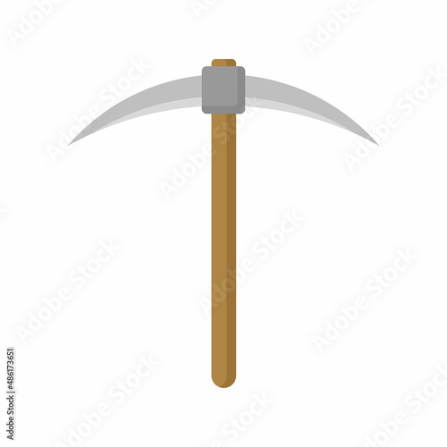 Sharp pickaxe icon isolated on white background