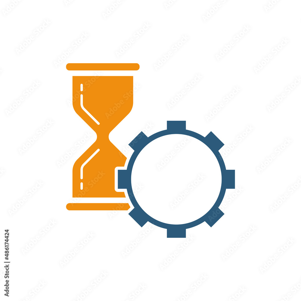 Time management icon design isolated on white background