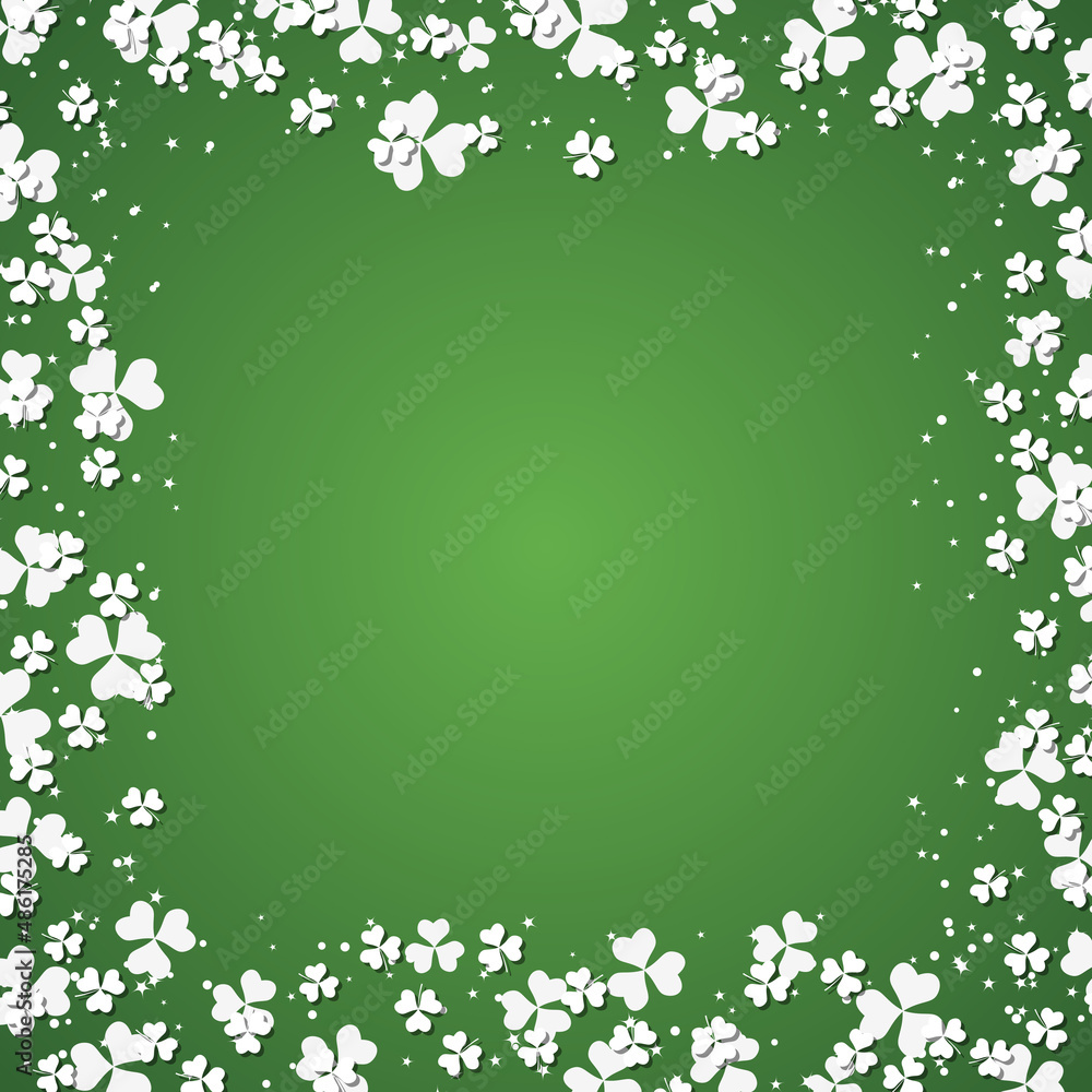 St.Patrick's Day green vector background with clover leaves
St.Patrick's Day green vector background with clover leaves