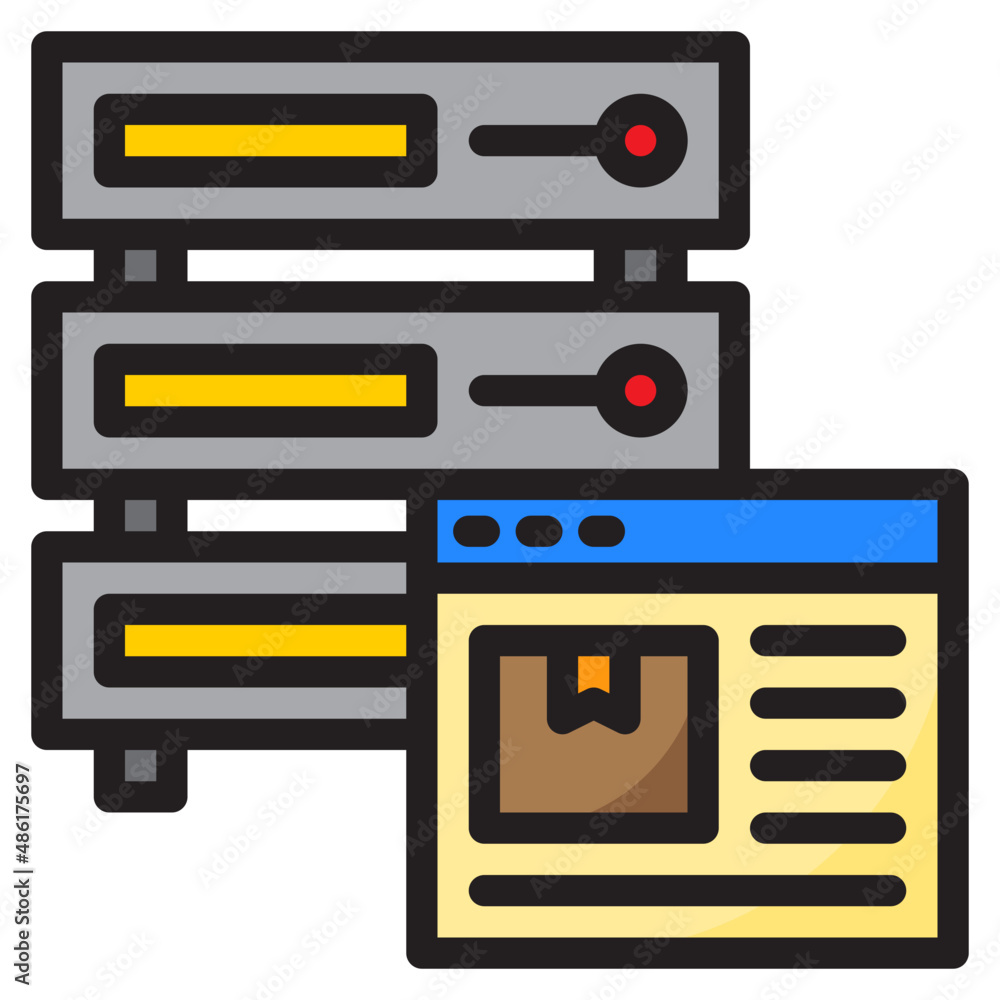 server color line style icon server color line style icon