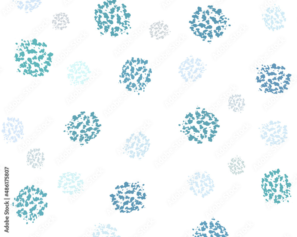 ランダムな水玉模様　雪　背景