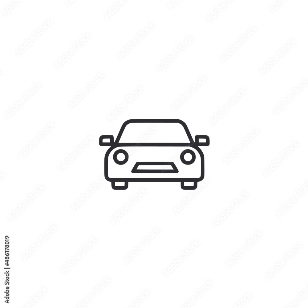 car icon isolated on white