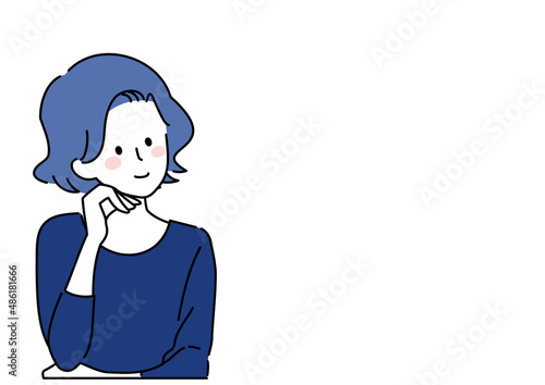 楽しいことを考える女性