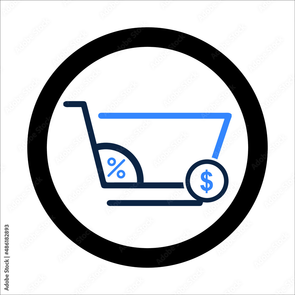 Shopping basket or Subtraction icon Shopping basket or Subtraction icon