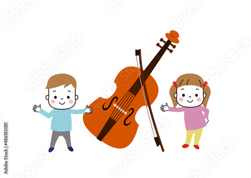 バイオリンと笑顔の子どもたち