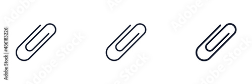 paper clip icon symbol template for graphic and web design collection logo vector illustration