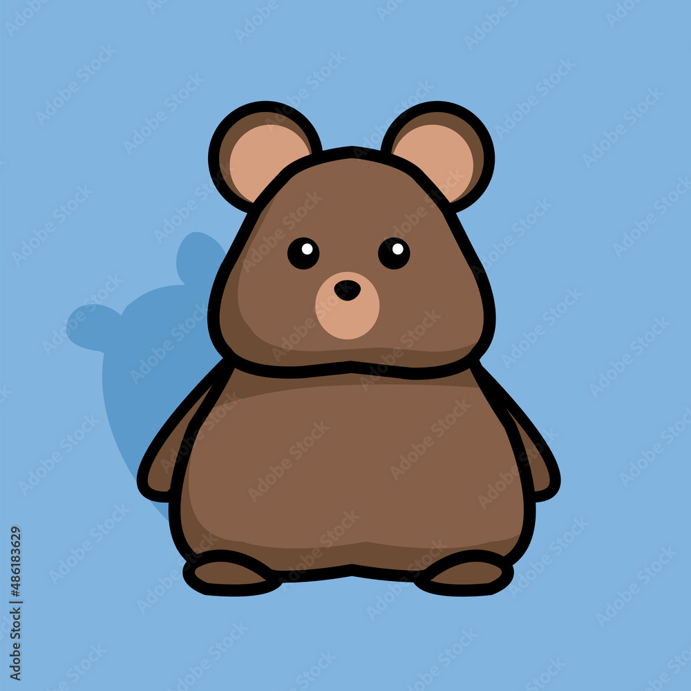 Fototapeta premium a fat, cute and adorable bear cub